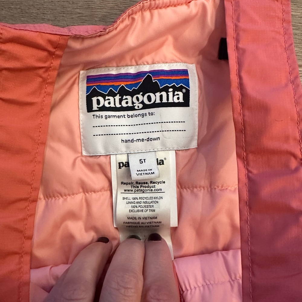 Patagonia girls snow pants 5T